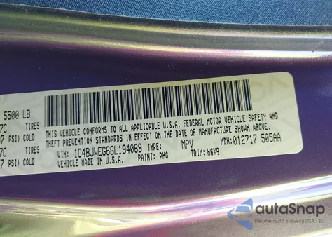 2016 Jeep Wrangler Unlimited Backcountry z USA, uszkodzony, nr VIN 1C4BJWEG6GL194069